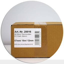 Zeige Details für 50 EC-Rollen 57 / 18m / 12 - blanko Bild von 50 EC-Rollen 57 / 18m / 12 - blanko