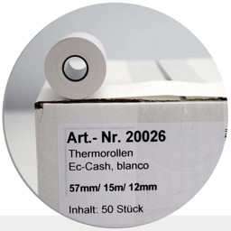 Zeige Details für 50 EC-Rollen 57 / 15m / 12 - blanko Bild von 50 EC-Rollen 57 / 15m / 12 - blanko