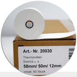 Zeige Details für 50 Thermorollen 58 / 50m / 12 Bild von 50 Thermorollen 58 / 50m / 12