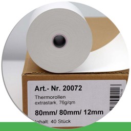 Zeige Details für 40 extra-starke Thermorollen 80 / 80 / 12 - phenolfrei Bild von 40 extra-starke Thermorollen 80 / 80 / 12 - phenolfrei
