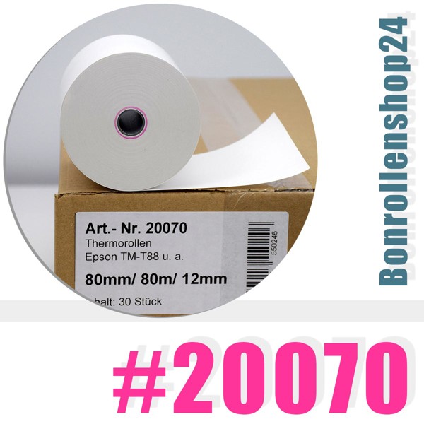 Thermorollen 80/80/12 | BPA-frei | Artikel Nr. 20070