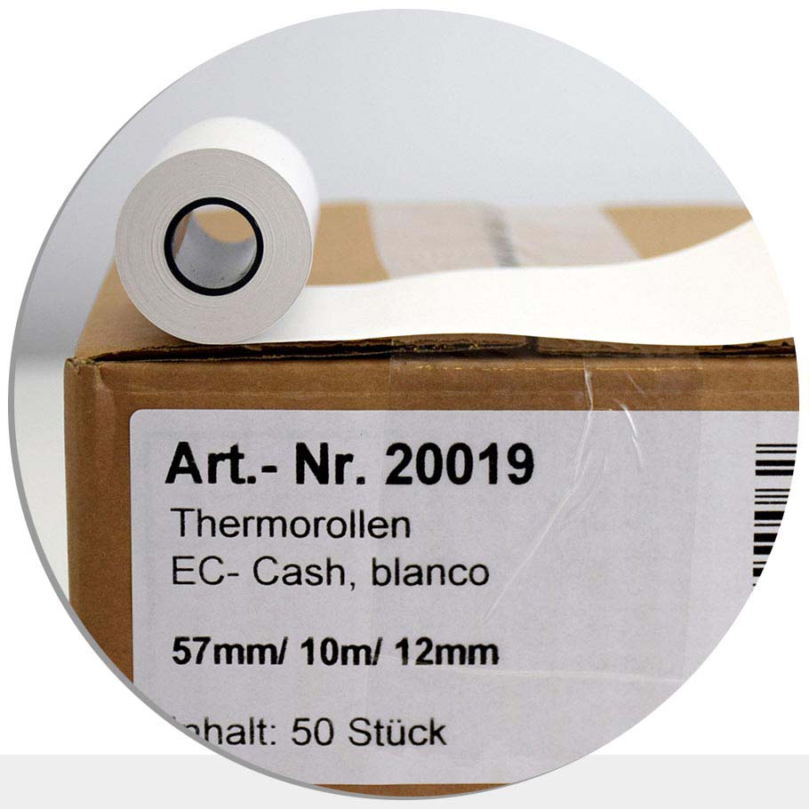 Bild von 50 EC-Rollen 57 / 10m / 12 - blanko