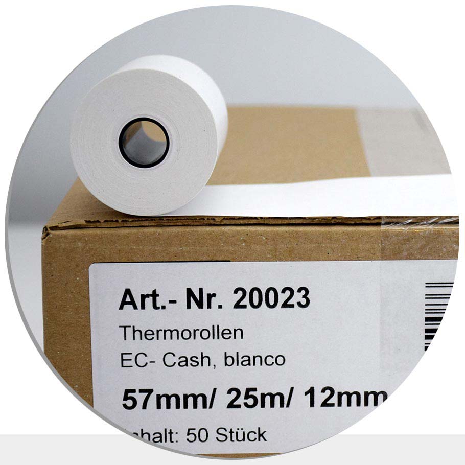 Bild von 50 EC-Rollen 57 / 25m / 12 - blanko