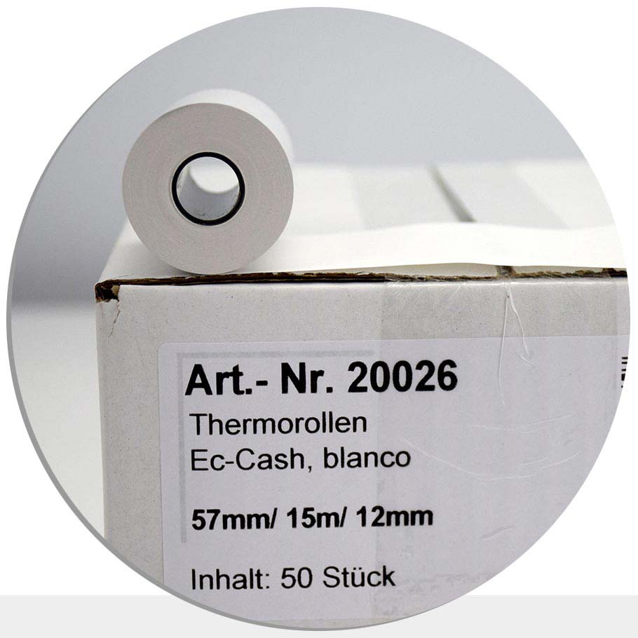 Bild von 50 EC-Rollen 57 / 15m / 12 - blanko