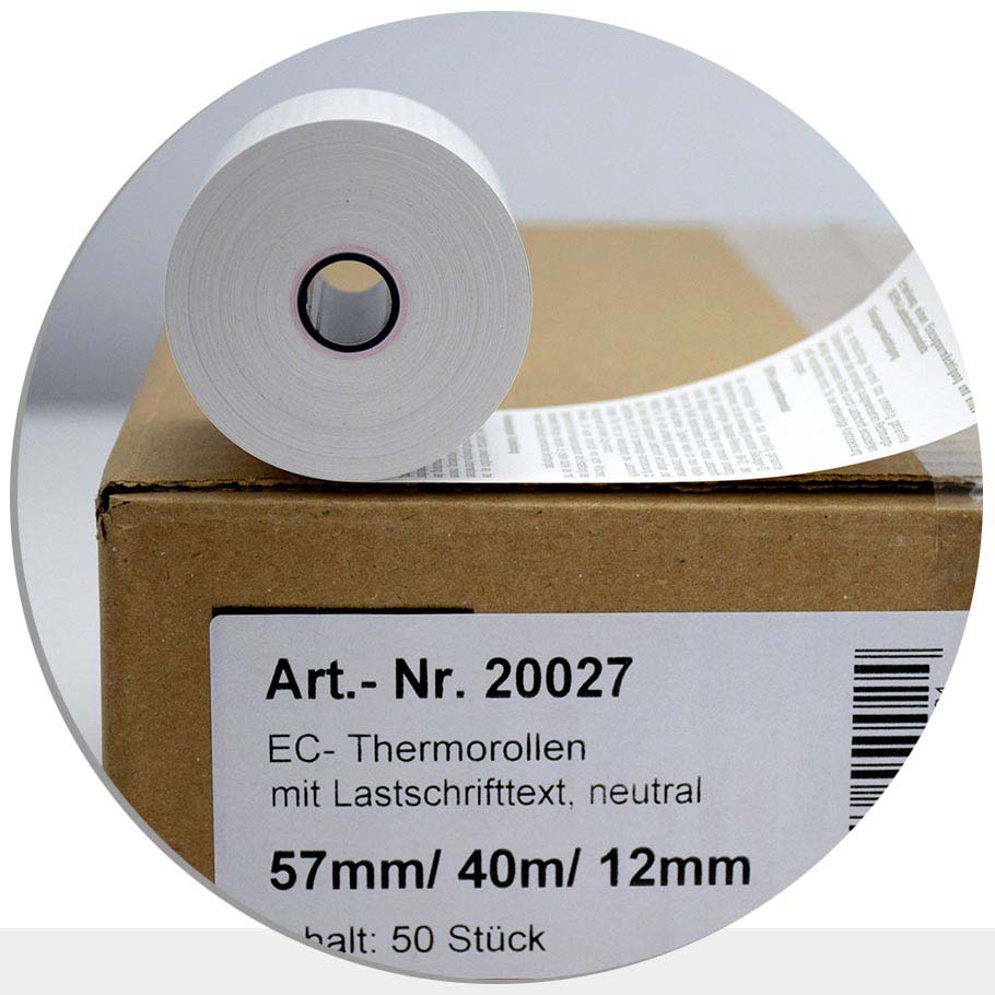 Bild von 50 EC-Rollen 57 / 40m / 12 - mit SEPA-Text