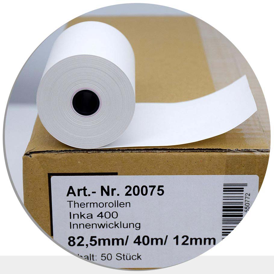 Bild von 50 Thermorollen 82 / 40m / 12 - für INKA