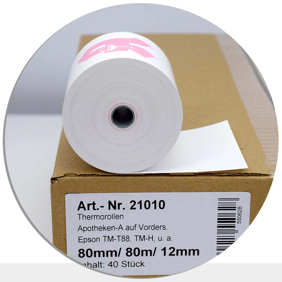 Bild von 40 Apotheken-Thermorollen 80 / 80m / 12