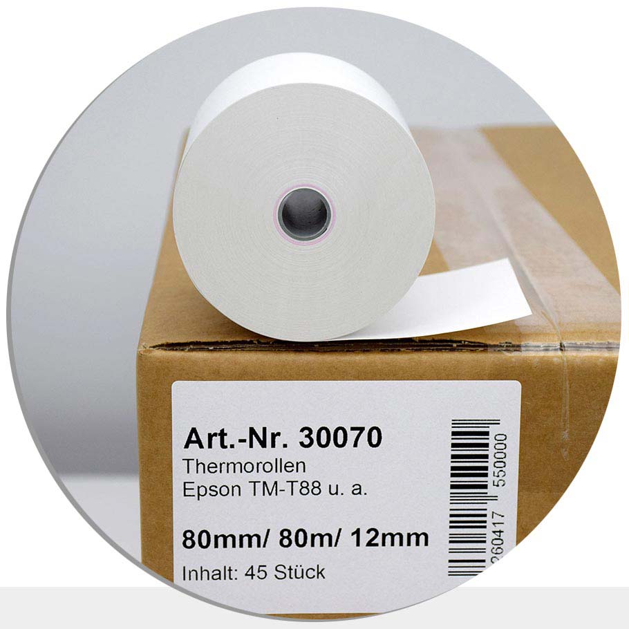 Bild von 45 Thermorollen 80 / 80m / 12 - TOP-Preis