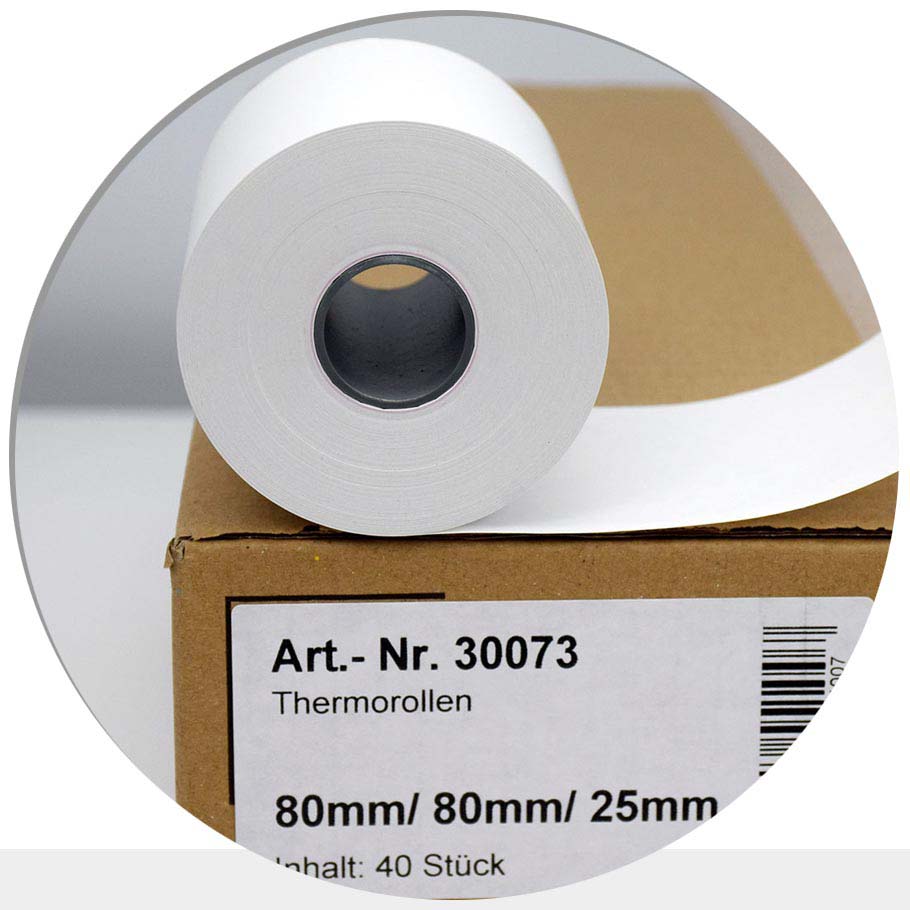 Bild von 40 Thermo-Automatenrollen 80 / 80m / 25