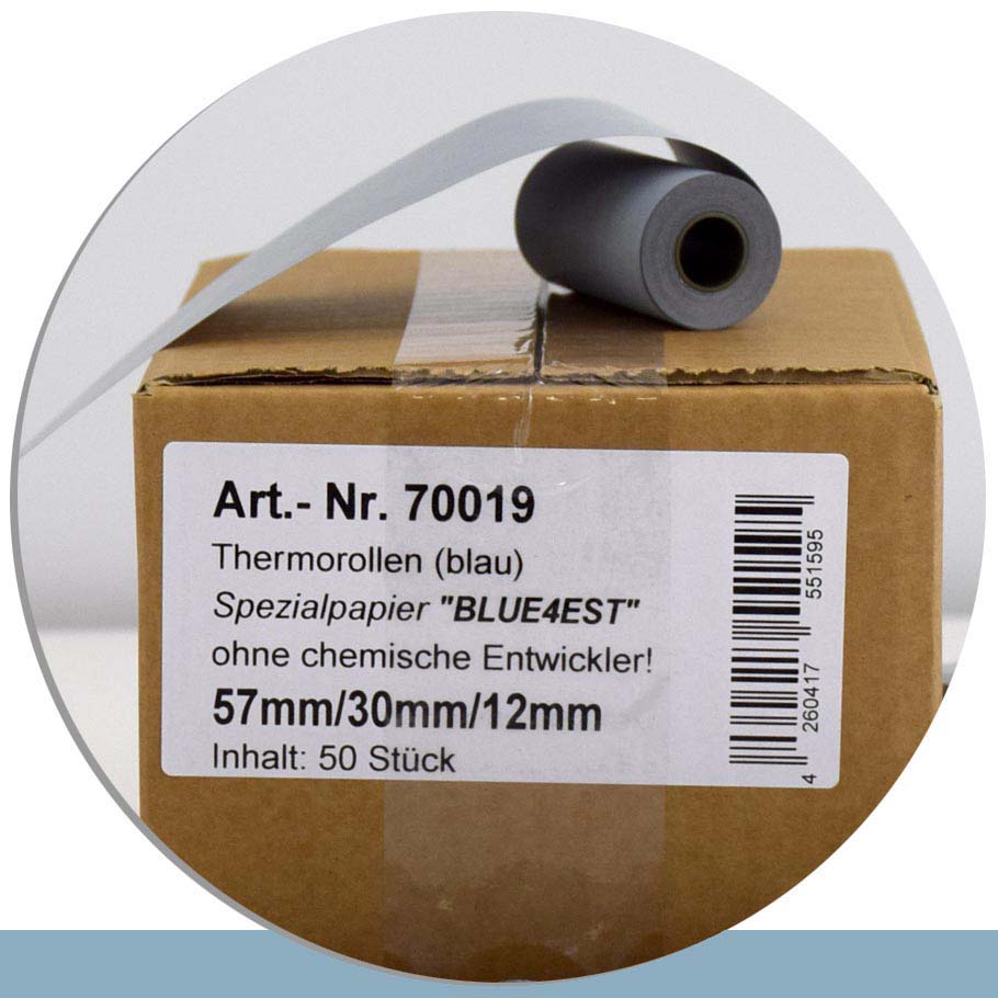 Bild von 50 Öko-EC-Rollen 57 / 10m / 12 - Blue4est® - ohne SEPA-Text