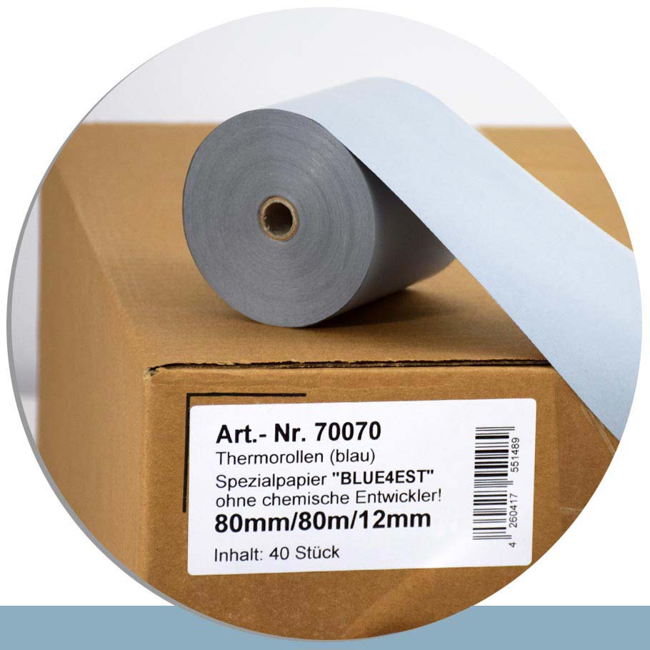 Bild von 40 Öko-Thermorollen 80 / 80m / 12 - Blue4est®