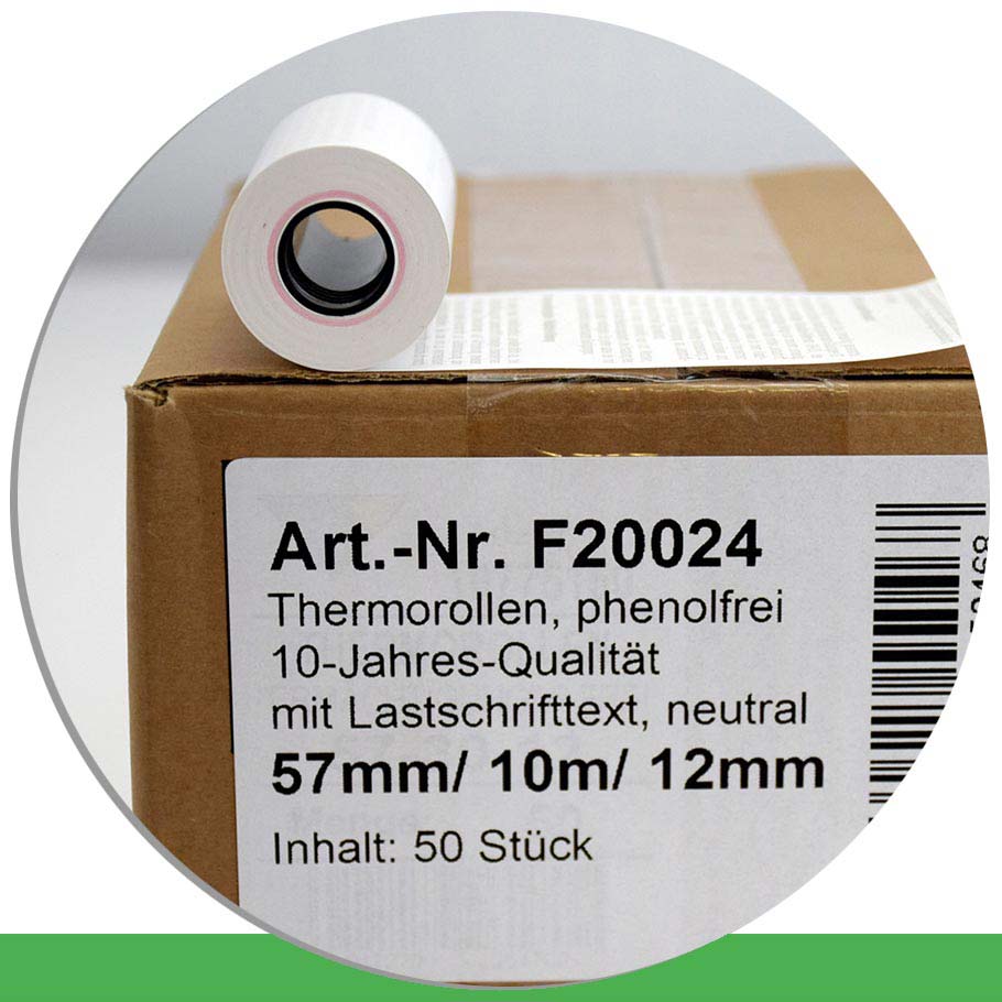 Bild von 50 EC-Rollen 57 / 10m / 12 - phenolfrei, mit SEPA-Text