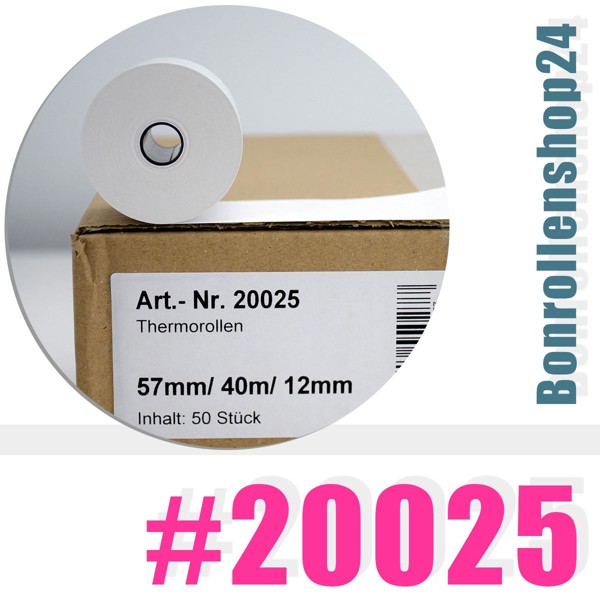 Thermorollen 57/40m/12 | BPA-frei | Artikel Nr. 20025