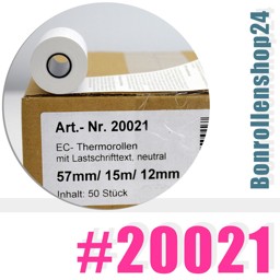 EC-Thermorollen 57/15m/12 mit Lastschrifttext | BPA-frei | Artikel Nr. 20021