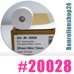 EC-Thermorollen 57/50m/12 mit Lastschrifttext | BPA-frei | Artikel Nr. 20028