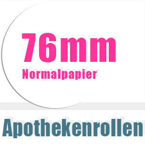 Apothekenrollen 76mm Normalpapier