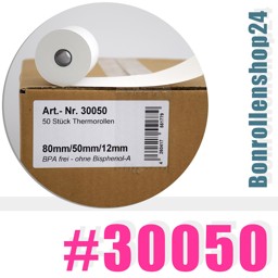 Thermorollen 80/50/12 | BPA-frei | Artikel Nr. 30050