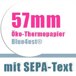 EC-Thermorollen mit SEPA-Text 57mm Blue4est